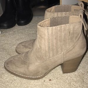 Tan booties
